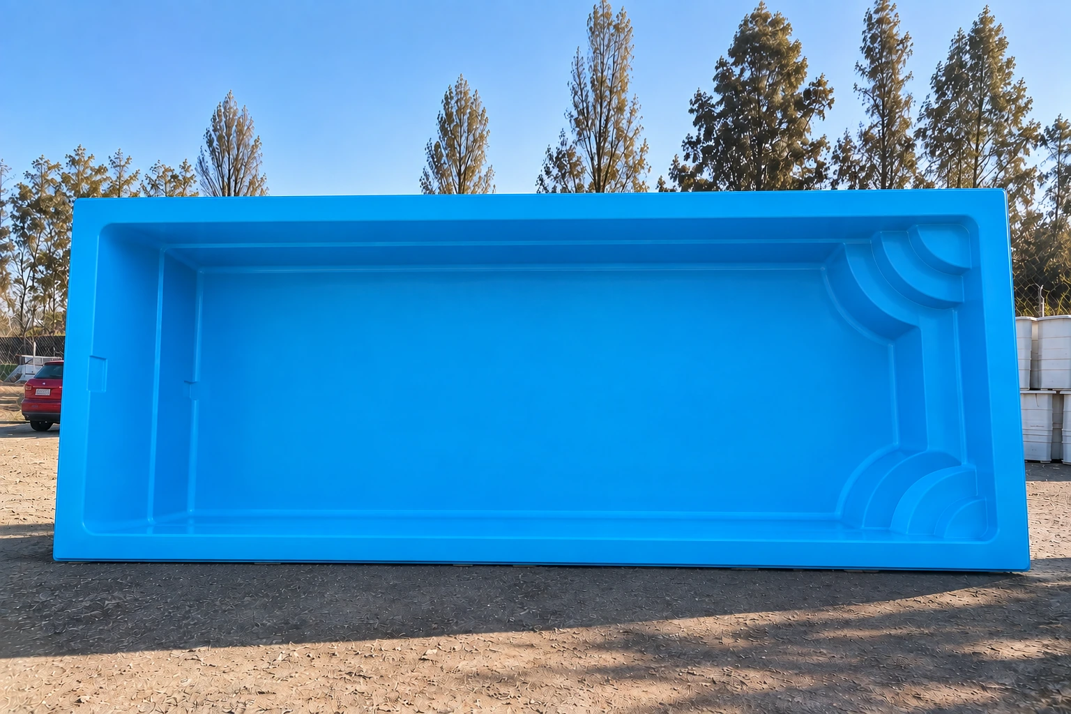 Rectangular 10 m · Piscina vacía